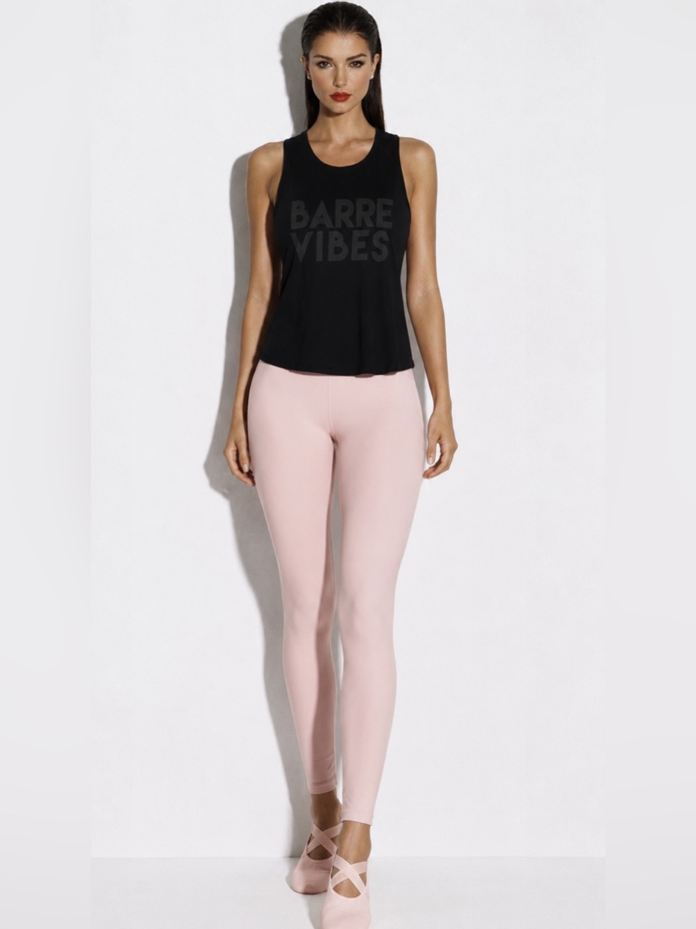 EDJE ACTIV Barre Vibes Black Muscle Tank Top Size Small 🩰